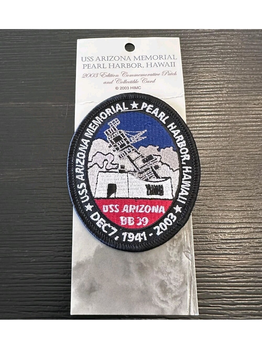 2003 USS Arizona Memorial Pearl Harbor Hawaii Commemorative Patch New